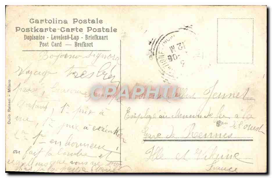 CPA Milano Avanzo Delle Terme Ercolec Epoca Romana Colonne di S Lorenzo — Rückseite