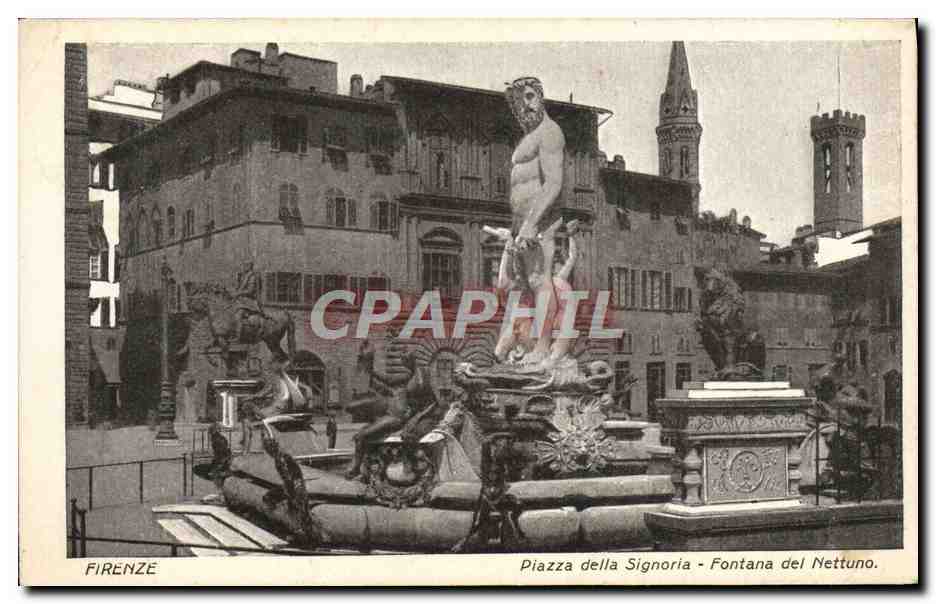 CPA Firenze Piazza Della Signoria Fontana del Nettuno 