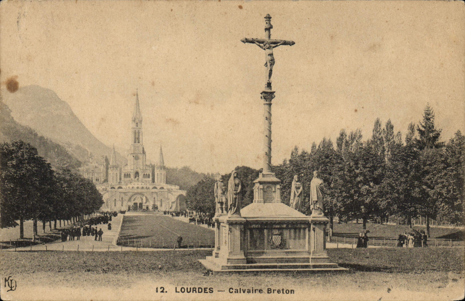 CPA Lourdes Calvaire Breton