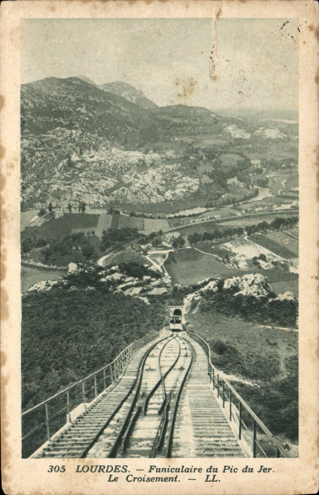 CPA Lourdes Funiculaire Du Pic Du Jer