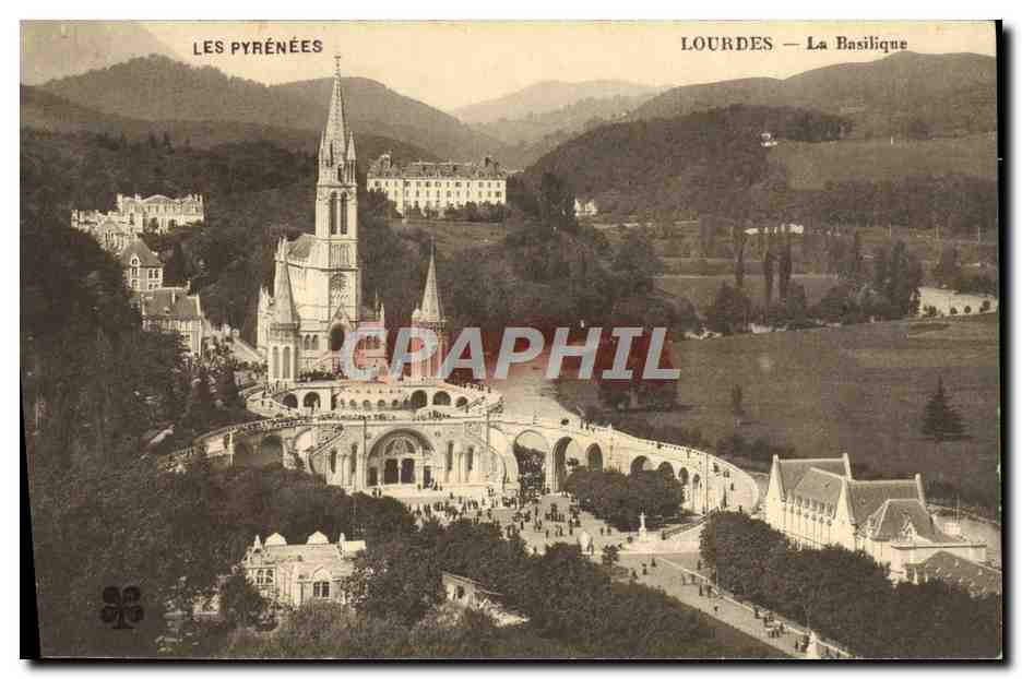 CPA Lourdes La Basilique