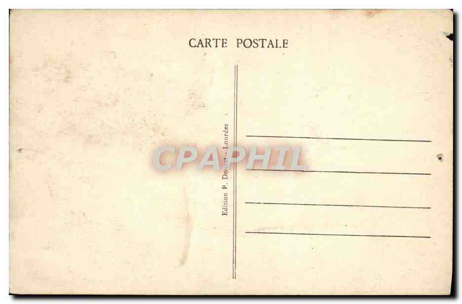 CPA Lourdes L'Apparition — Verso