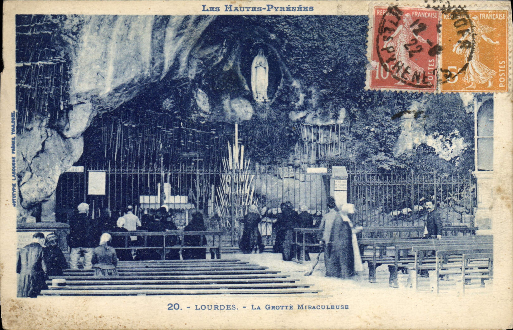 CPA Lourdes La Grotte miraculeuse