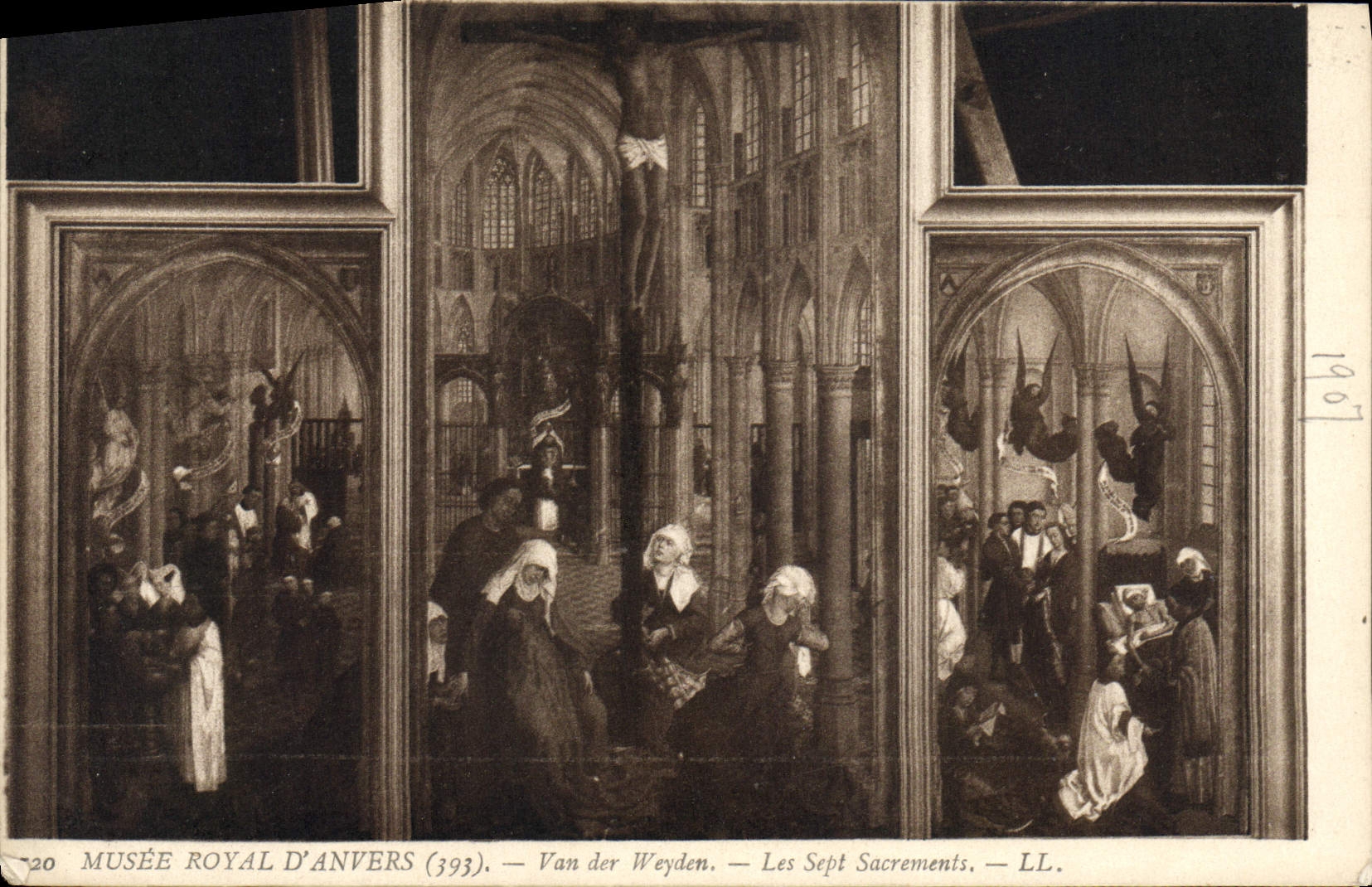 CPA Musee Royal D'Anvers Van Der Weyden Les Sept Sacrements