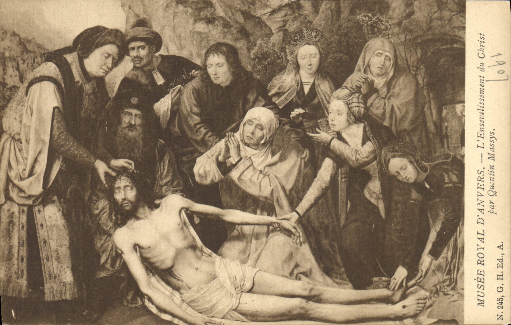 CPA Musee Royal D'Anvers Quentin Massys L'ensevelissement du Christ 