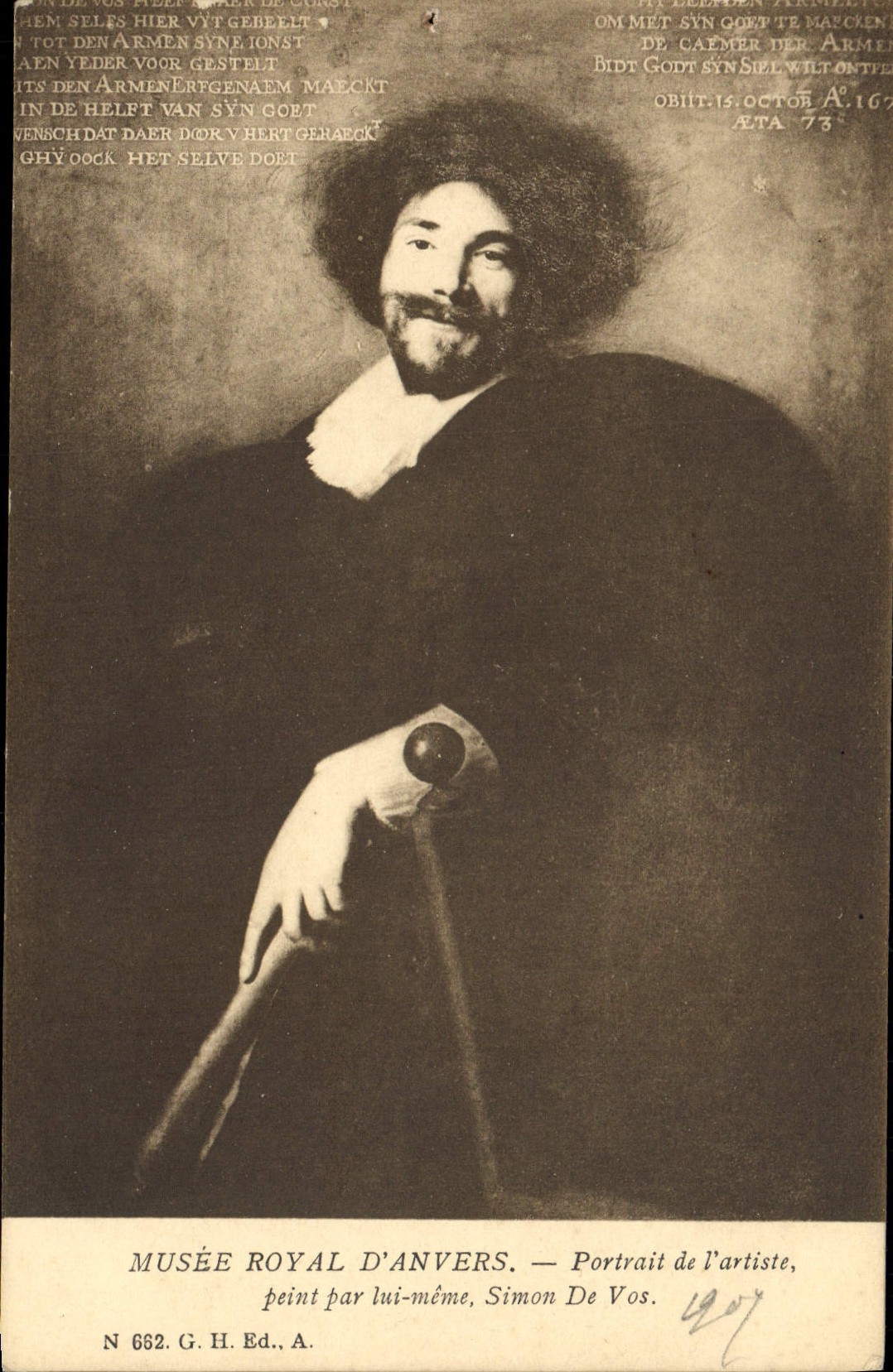 CPA Musee Royal D'Anvers Simon de Vos Portrait de l'artiste