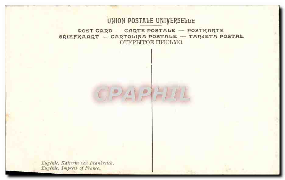CPA Mlle Pin Eugenie Imperatrice Des Francais Musee de Versailles — Verso