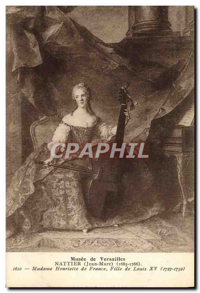 CPA Musee De Versailles Nattier Madame Henriette de France Fille de Louis XV Violoncelle