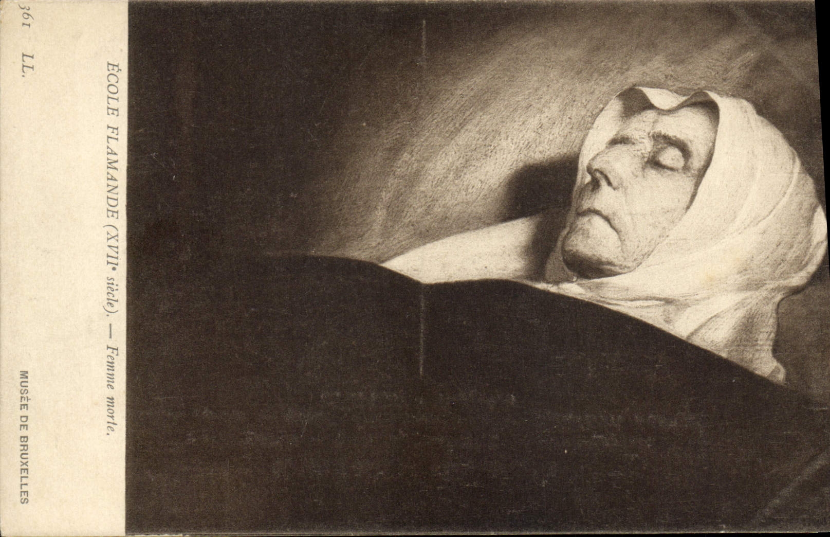 CPA Ecole Flamande Femme Morte Musee de Bruxelles