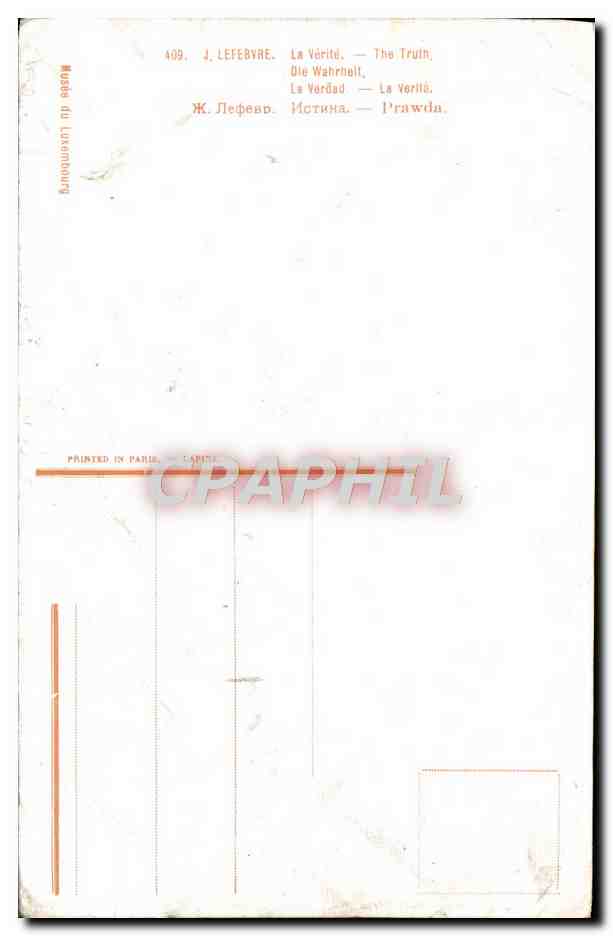 CPA Lefebvre La verite  — Verso