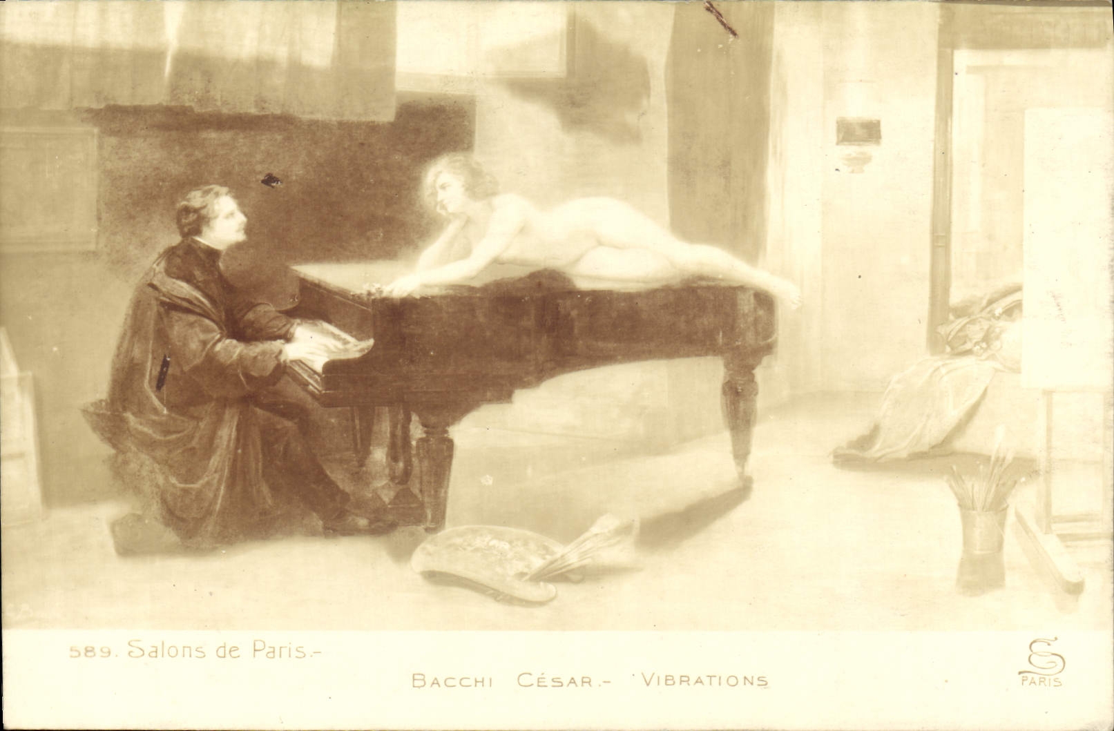 CPA Salons De Paris Bacchi Cesar Vibrations Piano