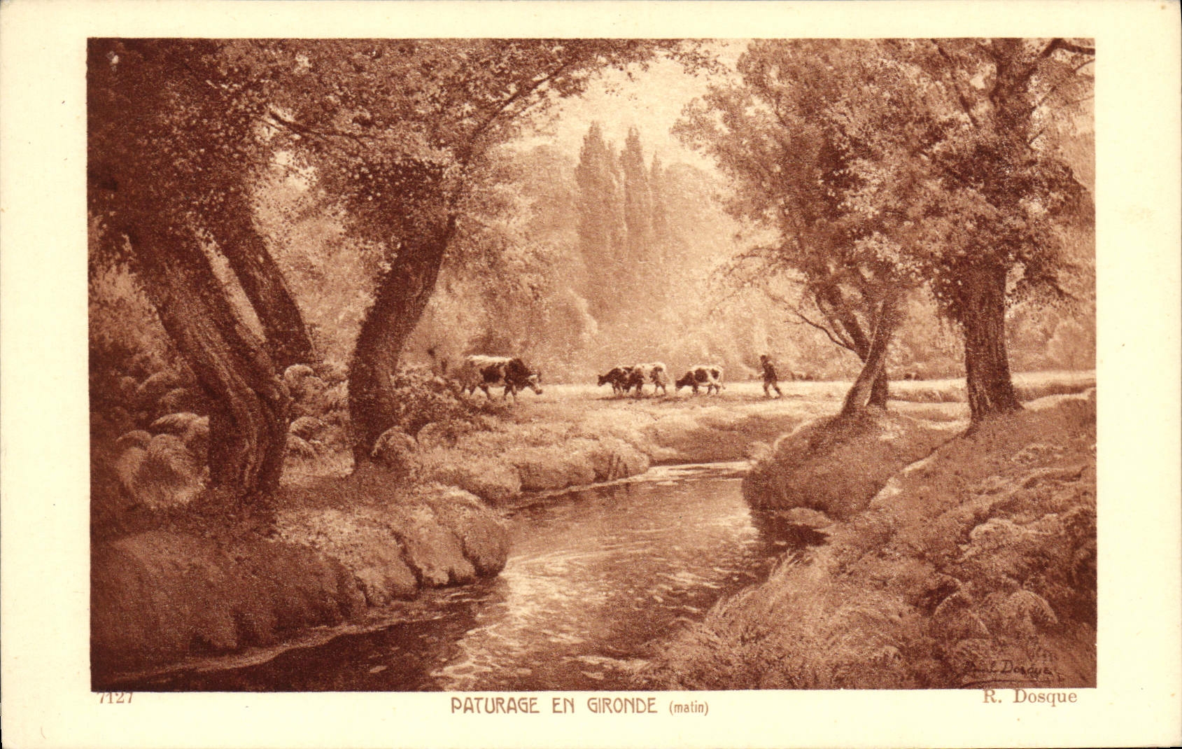 CPA Paturage En Gironde Dosque