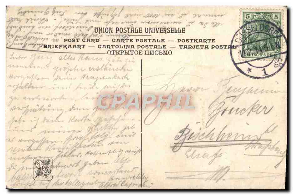 CPA Vollet Une Consultalion Salon 1908 — Verso