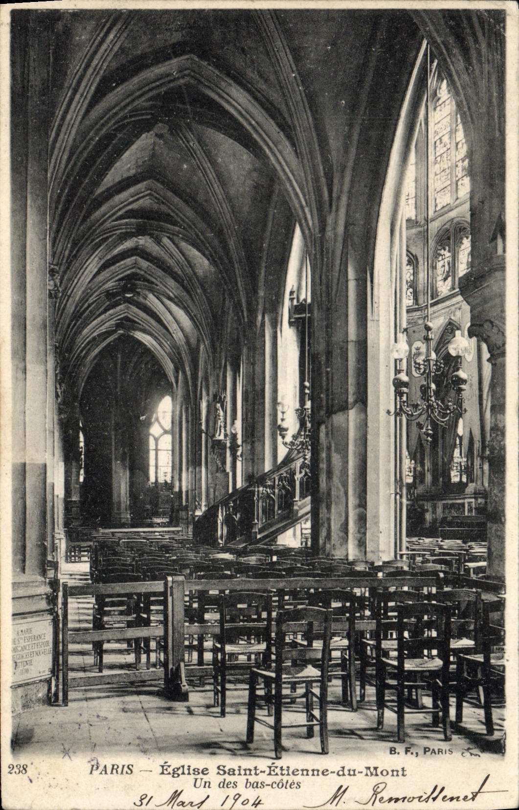 CPA Eglise Saint Etienne Du Mont Un Des Bas Cotes