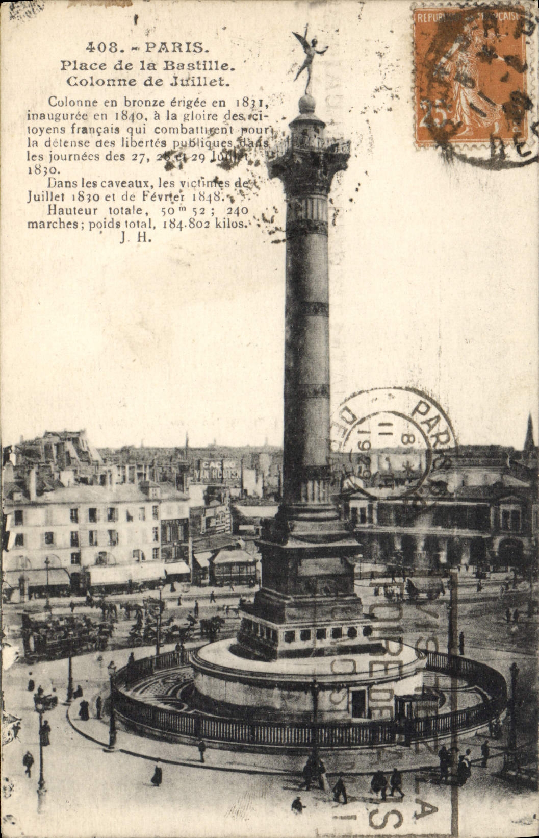 CPA Paris Place De La Bastille