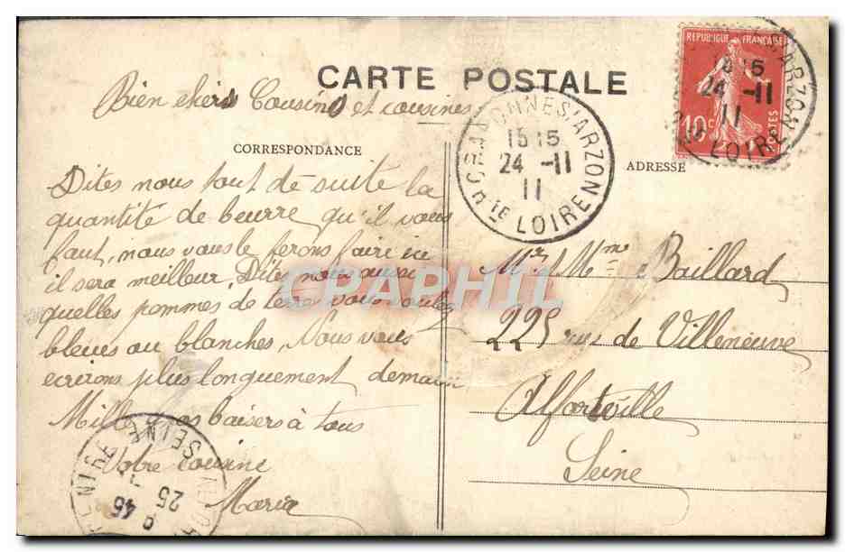 CPA Paris Place De La Republique — Rückseite