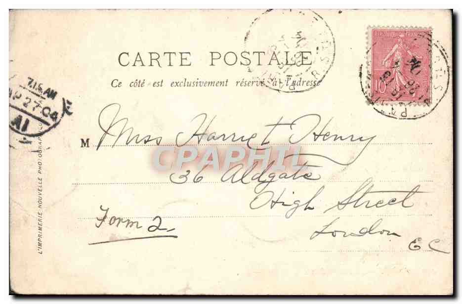 CPA Paris Le Lac Du Bois De Boalogne — Verso