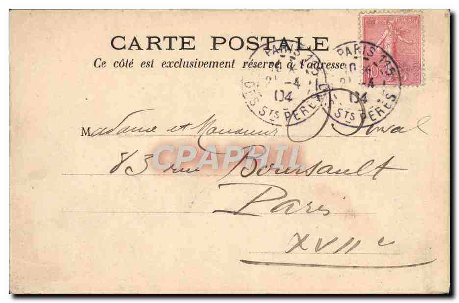 CPA Paris Egise De Le Trinite — Rückseite