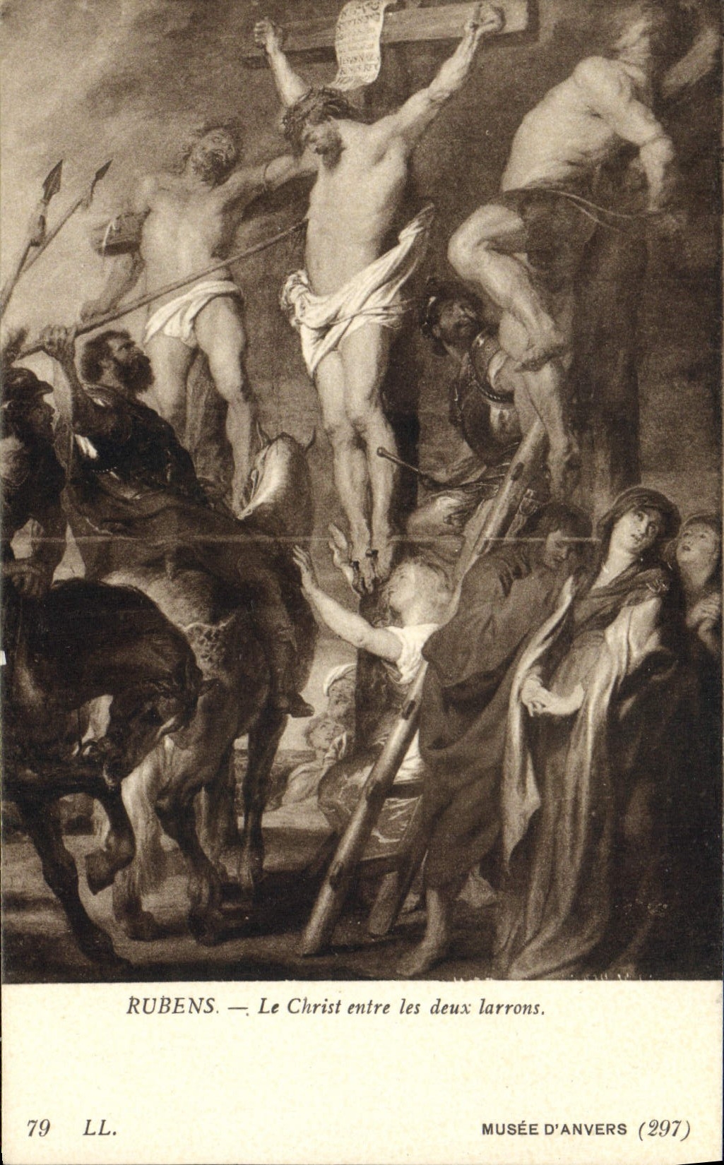 CPA Rubens Le Christ Entre Les Deux Larrons Musee d'Anvers