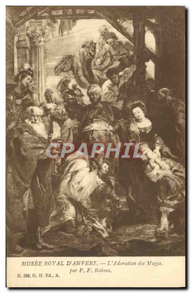 CPA Musee Royal D'Anvers L'Adoration Des Mages Rubens
