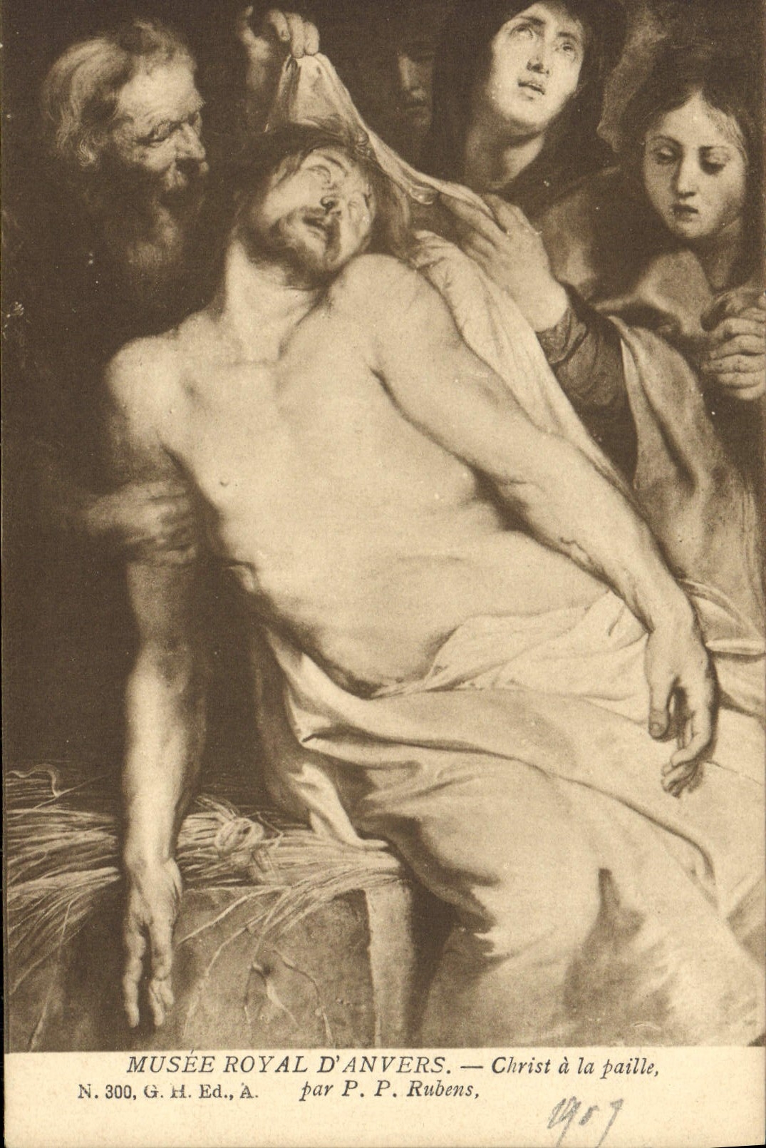 CPA Musee Royal D'Anvers Christ a la paille Rubens