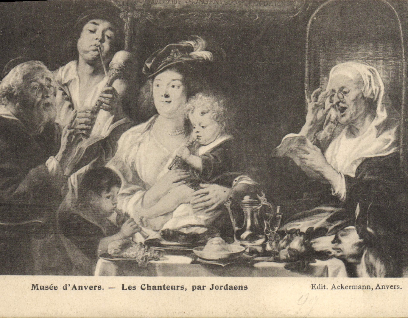 CPA Musee Royal D'Anvers Les chanteurs Jordaens