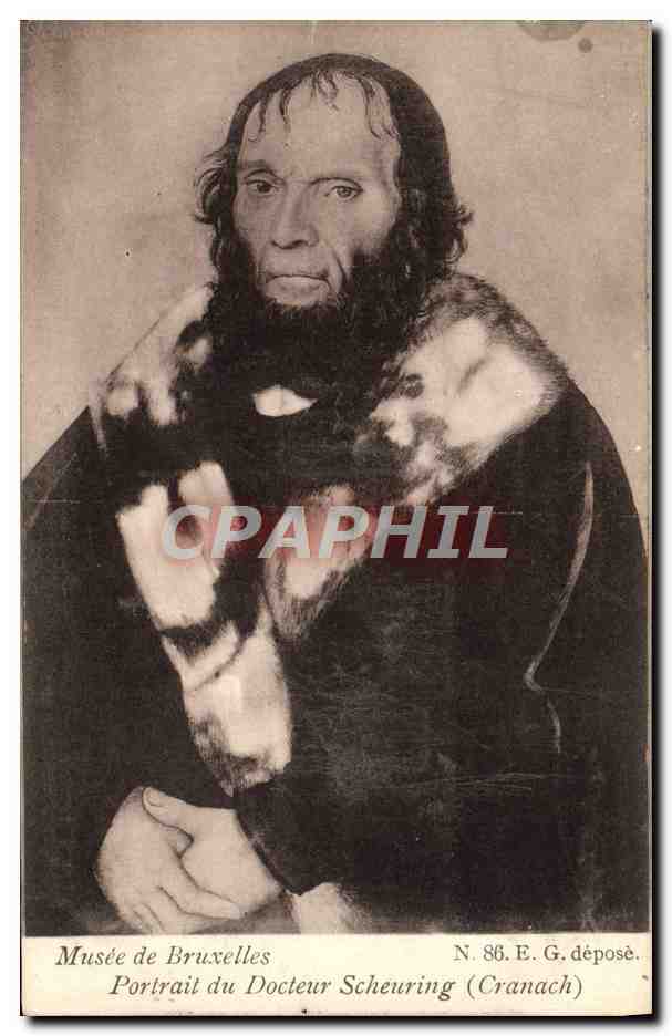 CPA Musee De Bruxelles Portrait Du Docteur Scheuring Cranach 