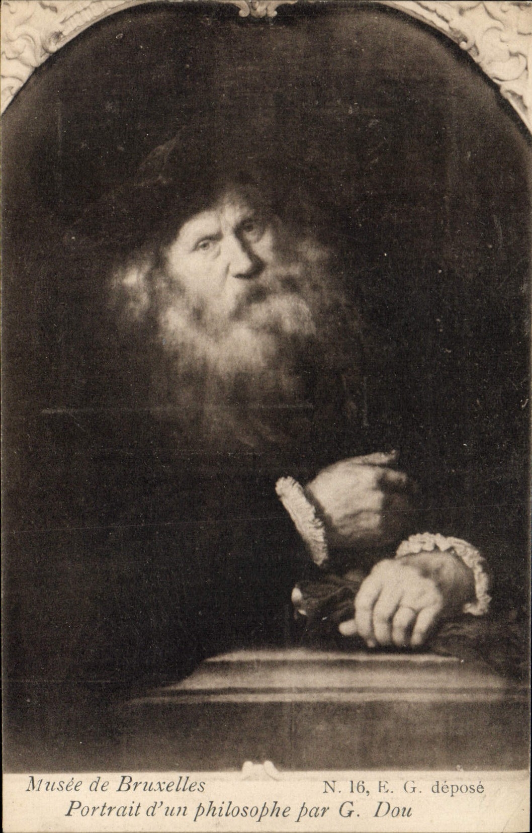 CPA Musee De Bruxelles Portrait d'un philisophe par G Dou 