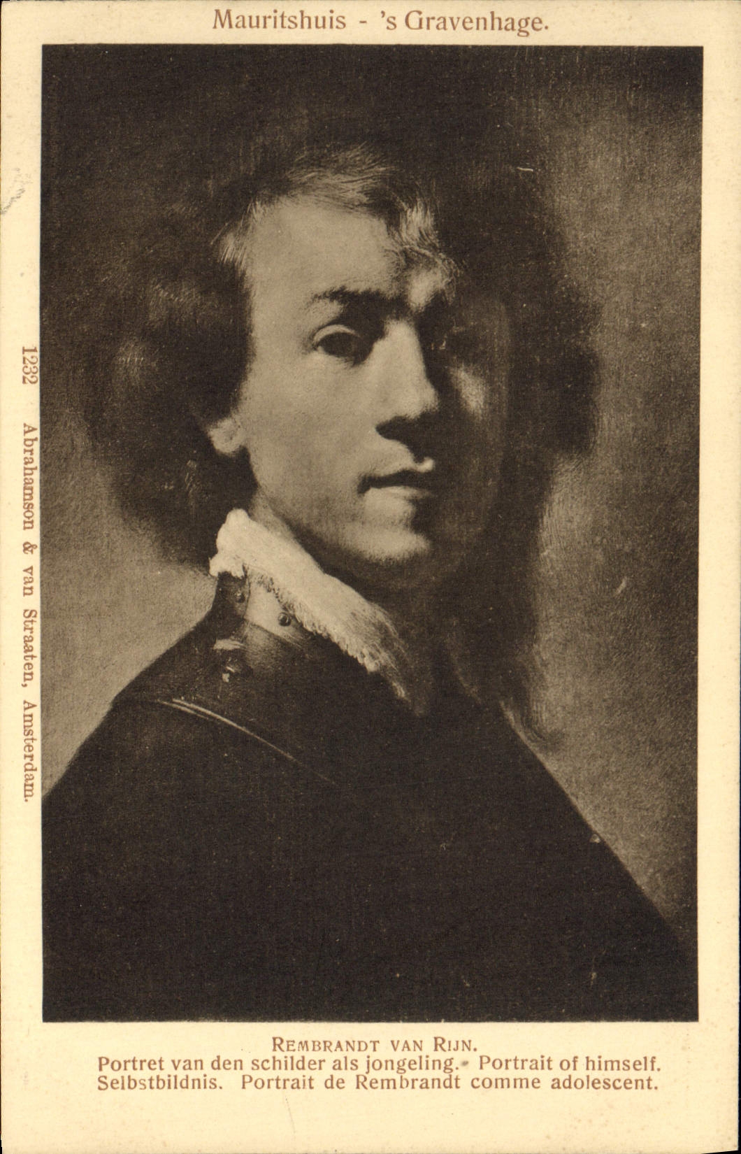 CPA Rembrandt Van Rijn Portrait de Rembrandt comme adolescent Mauritshuis Gravenhage