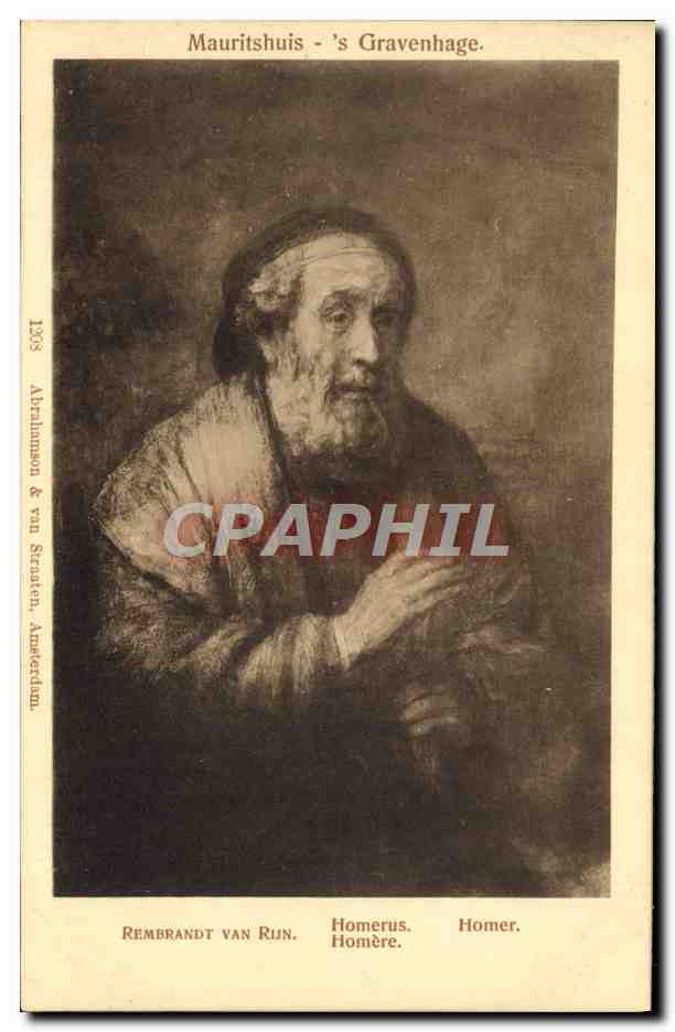 CPA Rembrandt Van Rijn Mauritshuis Gravenhage Homere