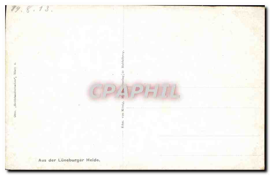 CPA Aus Der Luneburger Heide — Verso