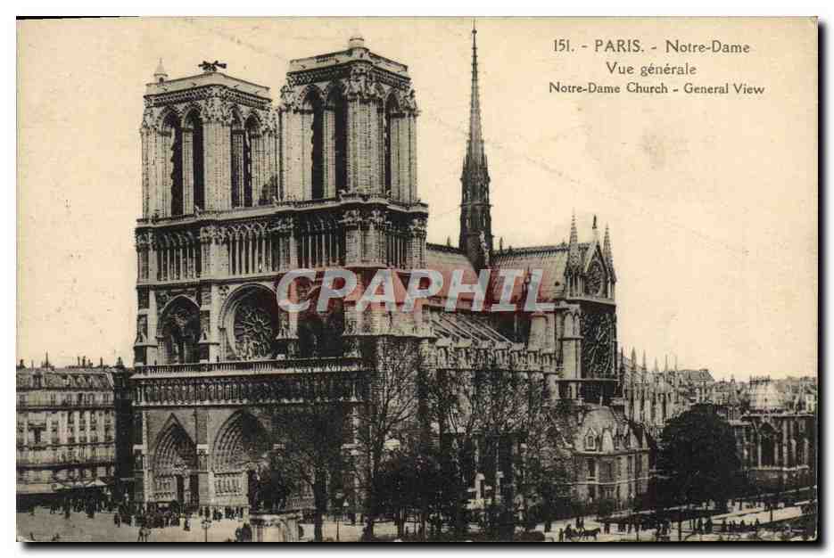 CPA Paris Notre Dame Vue Generale