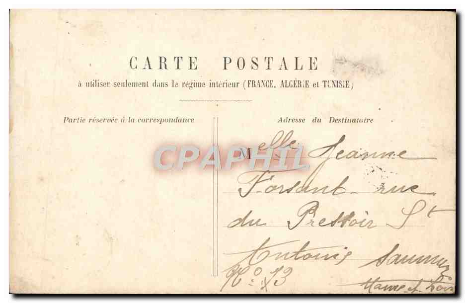 CPA Paris Petit Palais Champs Elysees — Verso