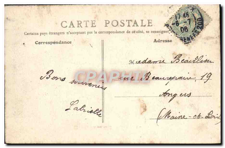 CPA Paris Pointe De La Cite Bateau Peniche  — Rückseite