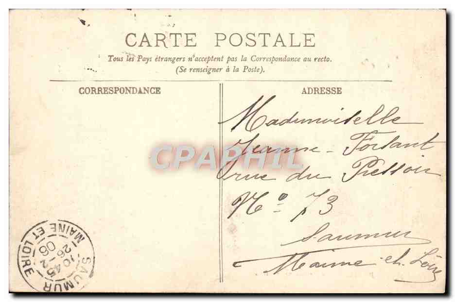CPA Paris Le Trocadero — Rückseite