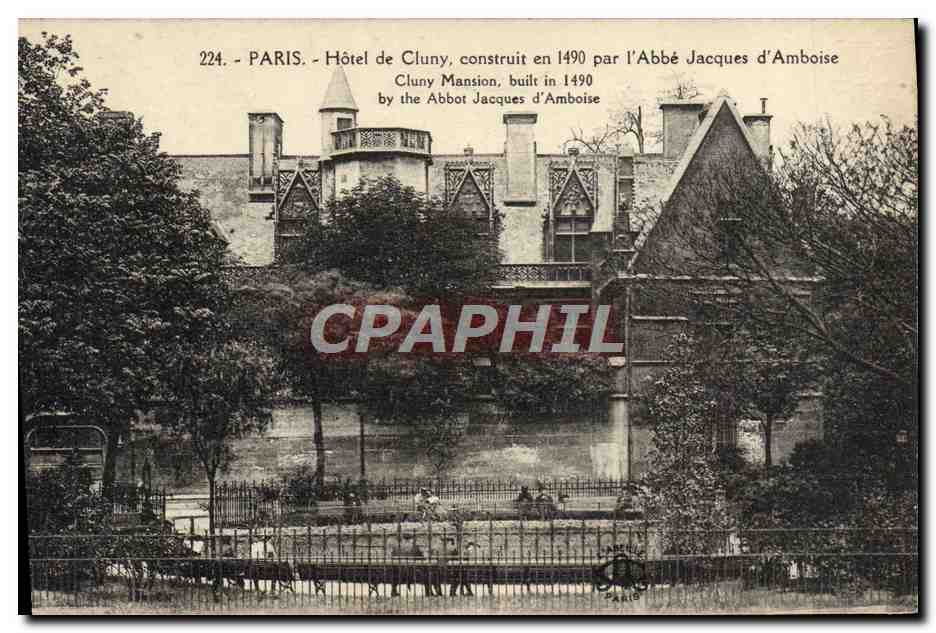 CPA Paris Hotel De Cluny Abbe Jacques d'Amboise