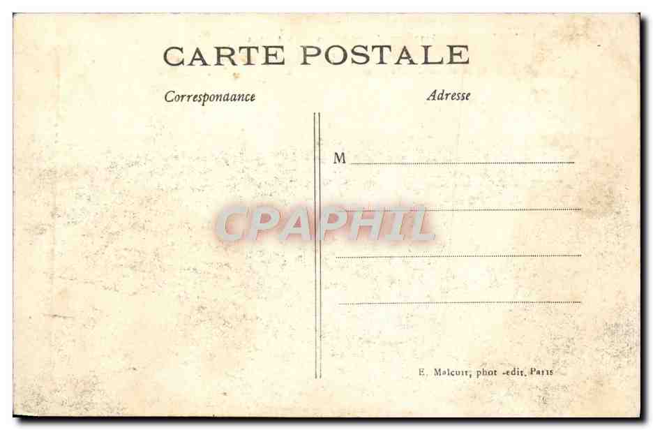Le Comte de LAMBERT sur son aéroplane Wright passant au-dessus de la Seine lors de son fameux raid de Juvisy-Tour Eiffel le 18 octobre 1909 — E. M. — Verso