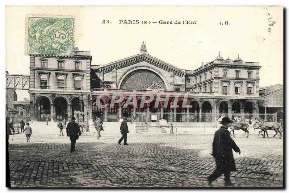 CPA Paris La Gare De l'Est