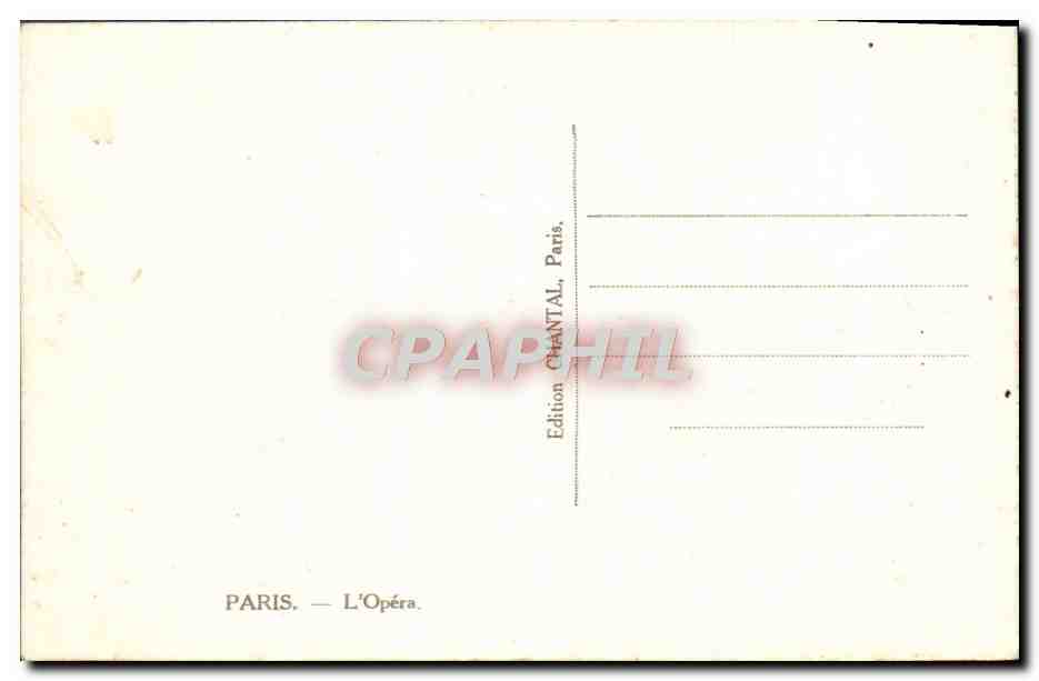 CPM Paris L'Opera — Rückseite