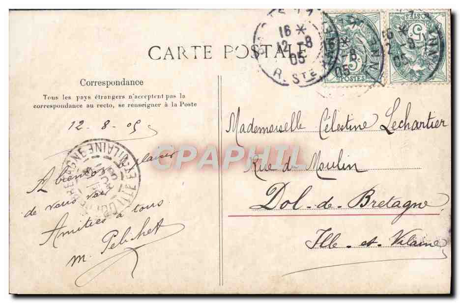 CPA Paris — Rückseite