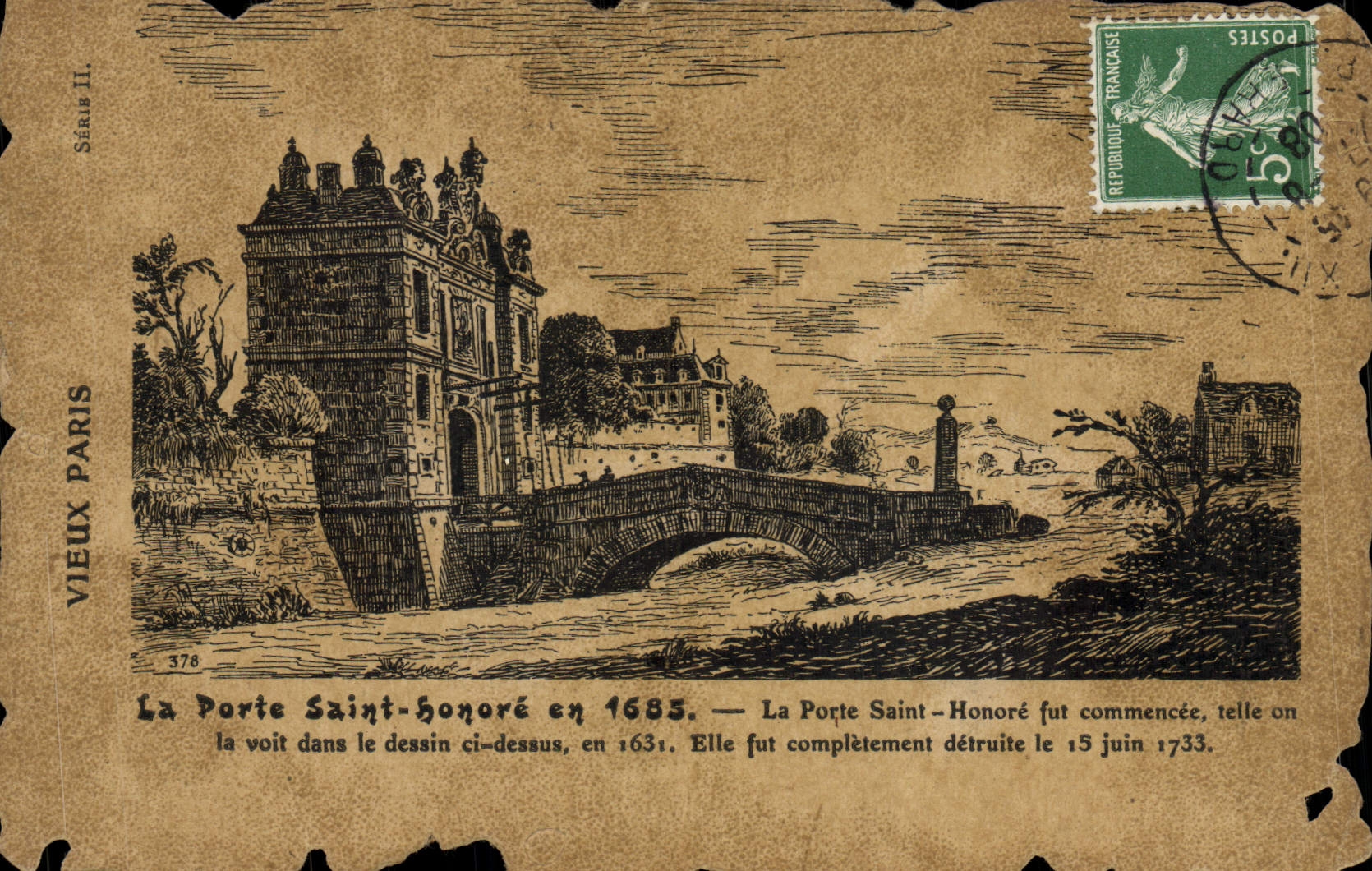 Porte Saint-Honoré — Paris — Vieux Paris, série II, n°376
