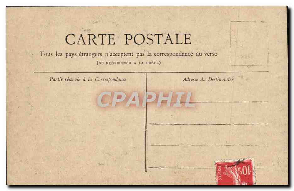 CPA Paris Le Palais Bourbon — Verso
