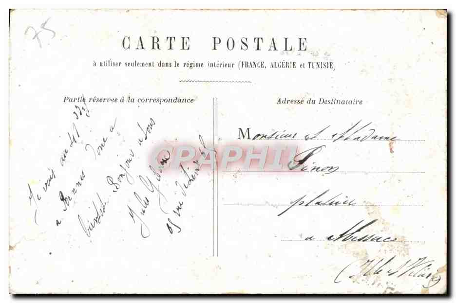 CPA Paris Monument De VIctor Hugo — Rückseite