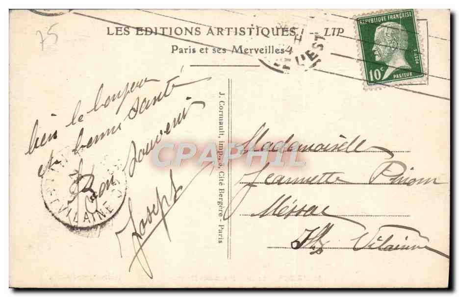 CPA Paris Le Boulevard Des Italiens — Rückseite