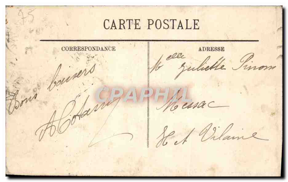 CPA Paris La Place De I'Opera Et La stattion du Metropolitain — Rückseite