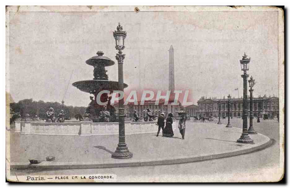 Paris — Place de la Concorde — éditeur CPAPHIL, n° de série non visible