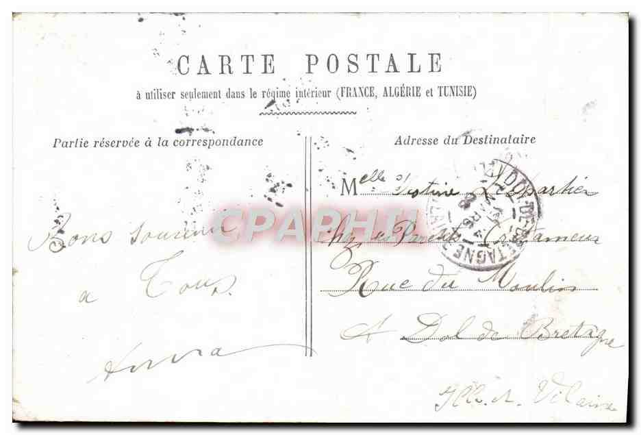 CPA Paris L'Hotel Des Invalides — Verso