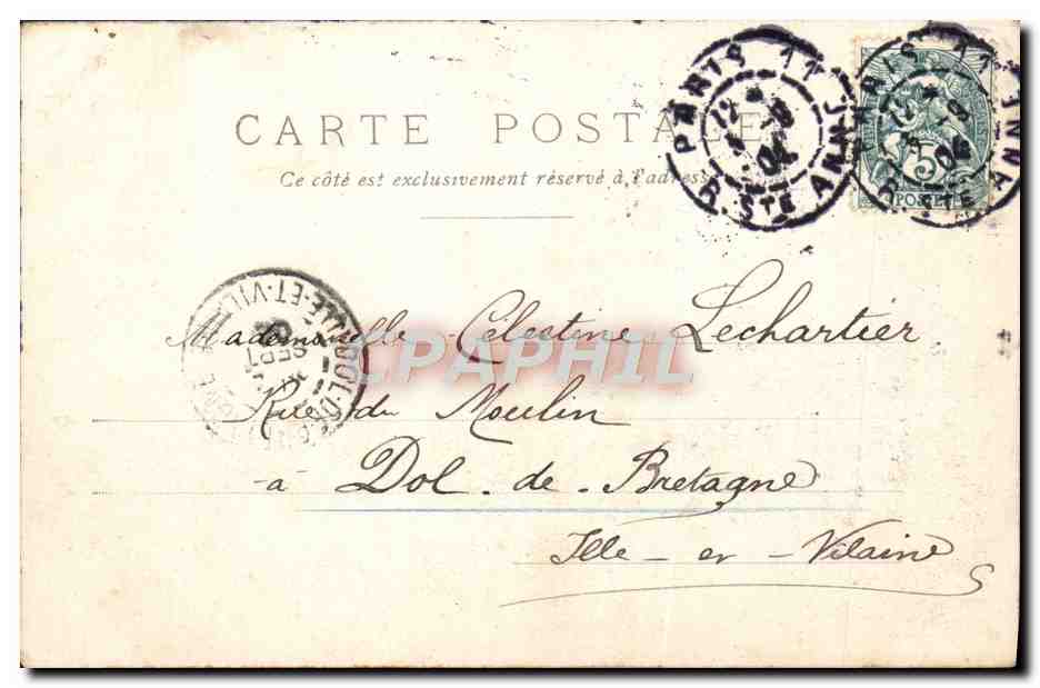CPA Paris Le Pont Alexandre III Et Le Grand Palais — Rückseite
