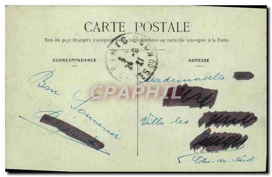 CPA Paris Boulevard Des Capucines — Rückseite