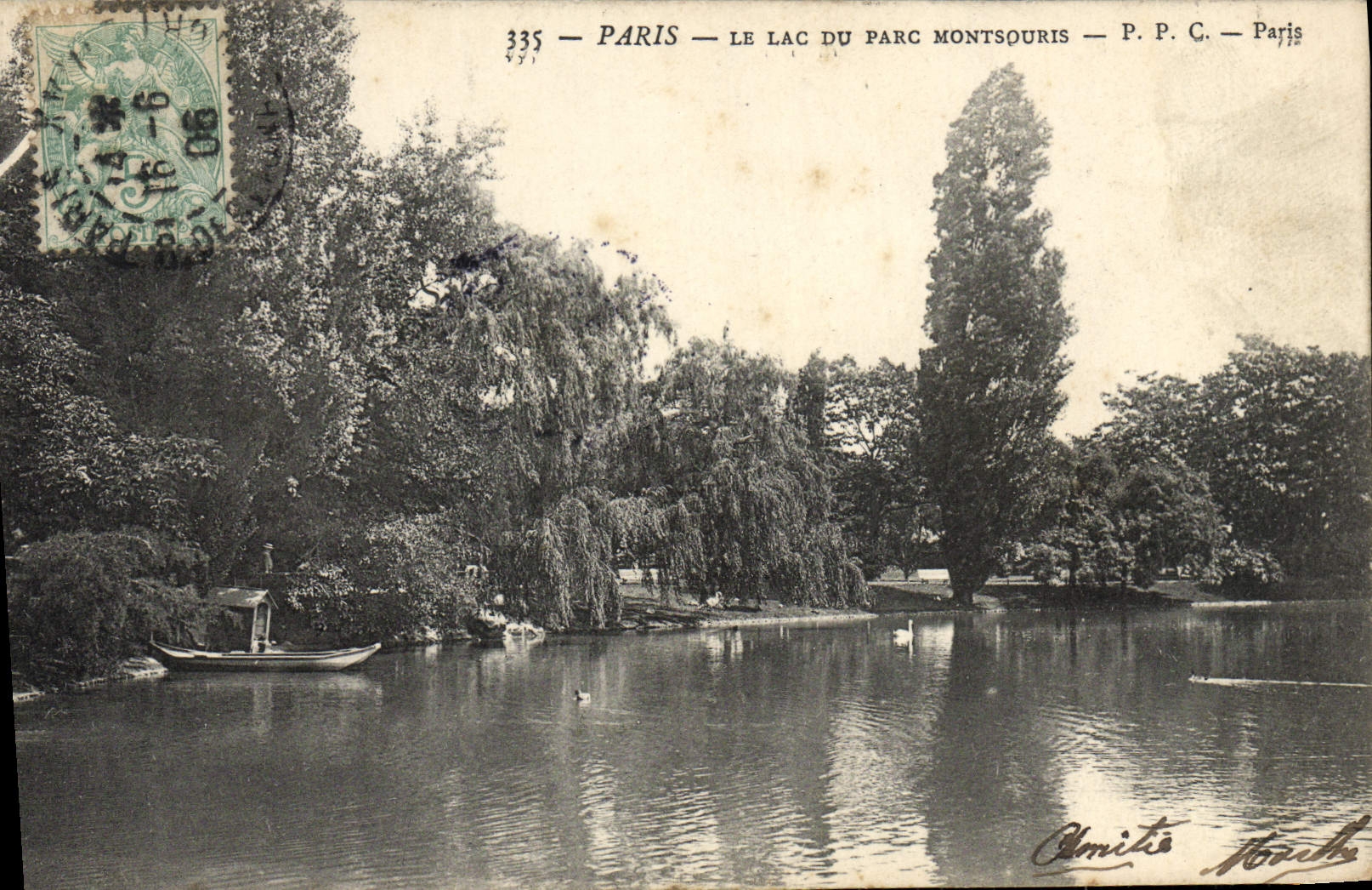 CPA Paris Le Lac Du Parc Montsouris